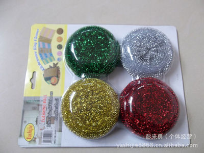 【【廠家直銷】義烏市 金銀四色清潔球 百潔布 創(chuàng)意日用品 熱銷品】?jī)r(jià)格,廠家,圖片,百潔布、洗碗巾,彭來勇(個(gè)體經(jīng)營(yíng))-